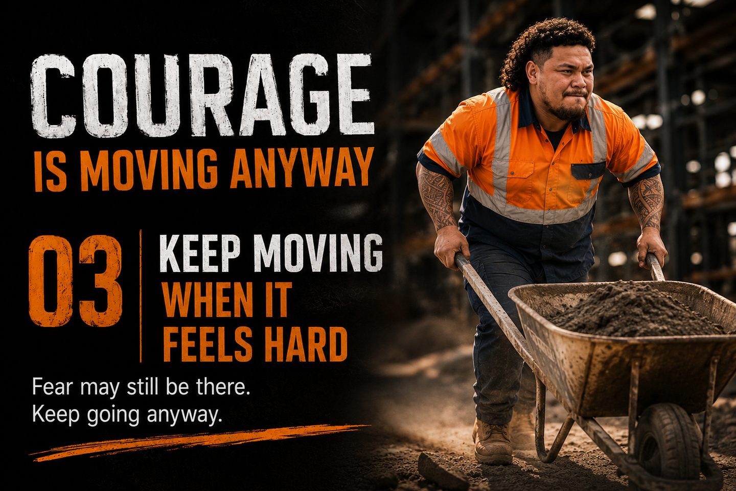 Tip three. Keep moving when it feels hard. Fear may still be there. Keep going anyway.