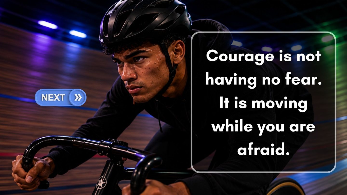 Courage is not having no fear. It is moving while you are afraid.